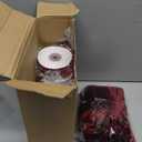 24 Pcs Velvet Christmas Tree Decorations Set Velvet Christmas Tree Skirt Bow Topper Xmas Ball Ornaments Ribbon LED Light for Xmas Holiday Party Wreath Decoration (Gold)