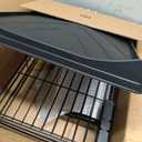 Dish Drying Rack - Expandable Rack, Large Capacity Dish Drainer for Kitchen Counter, Rust-Proof with Utensil Holder, Black