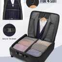 MATEIN Rolling Garment Bag with 2 Packing Cubes, Large Check-in Travel Garment Bags with 17.3 Inch Laptop Compartment, Wrinkle Free Wheeled Business Softside Suitcase Luggage for Men and Women, Black