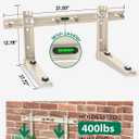 Mini Split Wall Mounting Bracket: Wall Mount Ac Bracket for Outside 7000-12000 BTU Mini Split Air Conditioner with Leveler Universal Ductless AC and Heat Pump Systems Outdoor- Up to 400 LBS