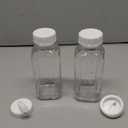 Syntic Glass Juice Bottles with Lids, 2 Pack Clear Glass Water Bottles w 2 Pour Spouts, 16 Oz Reusable Milk Jug w 100% Airtight Cap and Scale for Juicing Containers, Breast Milk Storage, Drinking Jar