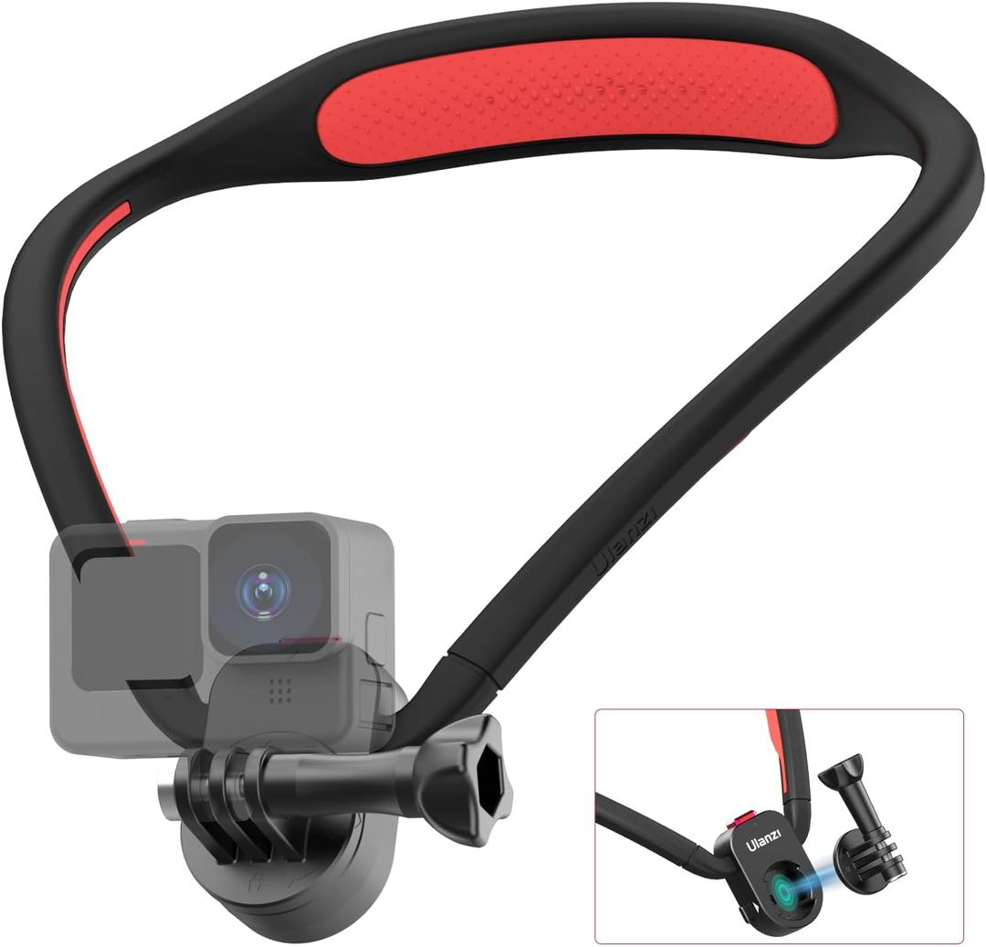 ULANZI Go-Quick II Neck Mount for GoPro Magnetic Necklace Holder, Camera POV Mount for GoPro Hero 13/12/11/10/9/8/7/6/5/4/MAX, AKASO, DJI Osmo Action 5 Pro, Insta360 and Most Action Cameras