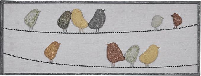 Deco 79 Metal Bird Wall Decor, 32" x 1" x 12", Multi Colored