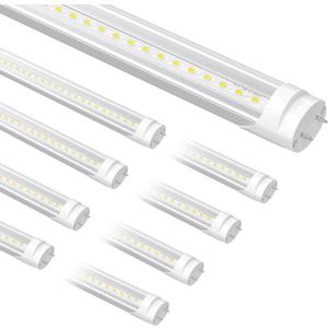 8-Pack Fluorescent Light Bulbs Replacement 4FT, T8 LED Bulbs 4 Foot Type A+B, 24W (65W Equivalent) 3200LM, 5000K Daylight, 48 Inch Tube, F32T8 or F40T12 LED Replacement, Non-Dimmable