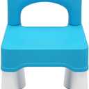 burgkidz Toddler Chair for Kids Ages 2-4, Plastic Kids Chair with 9.3" Seat Height, Lightweight & Durable, Easy-Clean for Indoor/Outdoor Use, Favorite Calming Blue for Boys Girls