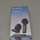 JISULIFE Handheld Fan Life7  Ultimate Flexibility: High-Power Motor, LED Display, 19.5 Hrs Cooling, 5000mAh Rechargeable, 5-Speed, Foldable Design, 3-IN-1 Portable Fan for Travel Cruise Beach(Black)