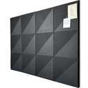 Large Cork Board for Walls 48"x 36", 12 Pack Felt Wall Tiles with Safe Removable Adhesive Tabs, Cork Board for Office,Pinboard Bulletin Board - Black