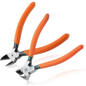 Diagonal Pliers for Flush Cut Plastics, 45 & 90 Angled Wire Cutters for Crafting, Wire Side Cutter Clipper, Precision Wires Snips Flush Cutter for Jewelry Making, Electronic, Model, Floral