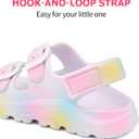 Boys Girls Toddler Little Kid Sandals Buckle Adjustable Water Sandal With Hook Loop Back Strap(Toddler 5-Little Kid 12) (Pink)