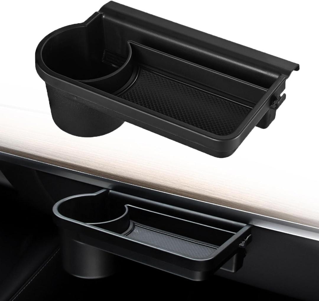 Car Glove Box Organizer Storage Box Multifunctional Car Passenger Side Cup Holder Tray for Model 3 Model Y