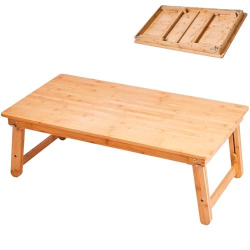 koyasiry Bamboo Coffee Table Foldable,Low Floor Dining Table Collapsible Oriental Folding Table for Living Room Small Spaces Picnic Table Ground Portable Table,Floor Desk for Adults,33.5Lx17.7Wx15.7H