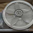 Lasko Oscillating Pedestal Fan - Lasko Fan with Adjustable Height and 3 Cooling Speeds, Portable, 18", White, 1820, 54.5 In. Tall