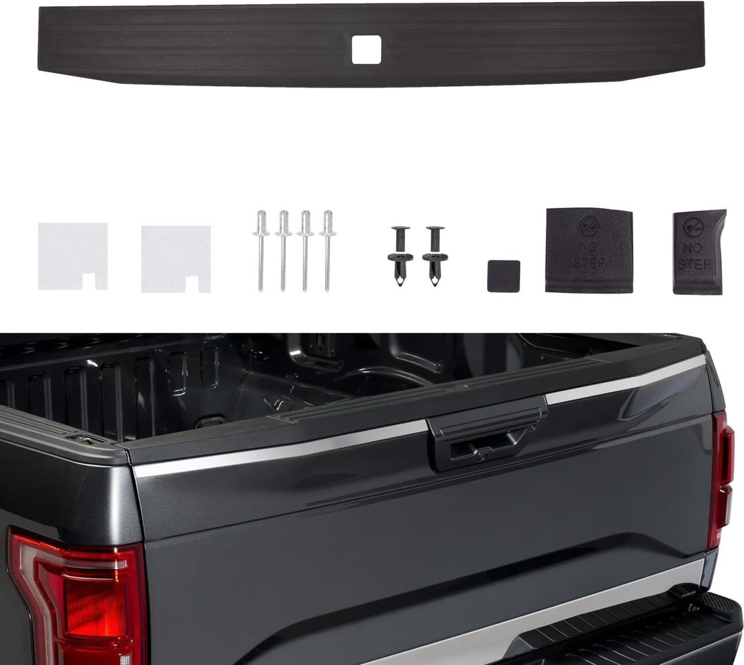 RANSOTO Tailgate Molding Top Trim Cap Compatible with 2021 2022 2023 2024 2025 Ford F150 F-150 Flexible Flex Step Center Cover Replace FO1904150C ML3Z-9940602-A