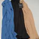 Ficerd 3 Pack Women's Long Sleeve T Shirts Cotton V Neck Slim Fit Tops Ribbed Knit Layering Casual Basic Tees Fall (Medium)