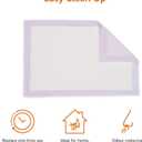 Amazon Basics Cat Pee Pads, Odor Control, Super Absorbent, Disposable, Universal Fit for Litter Box, Unscented, Multi Cat, White/Purple, 60 Count