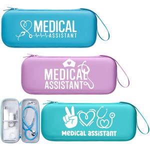 Aliceset 3 Pcs Christmas Nurse Gifts for Women Doctor Nurses Stethoscope Case with Mesh Pockets Nursing Gift for School Nurses Student Hard Stethoscope Box Nurse Week Gifts Accessories