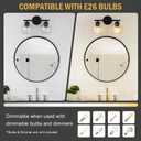 Black Bathroom Light Fixtures, 2 Light Bathroom Vanity Light with Globe Glass Shades, Modern Farmhouse Vanity Lights Over Mirror, Matte Black Wall Lights for Bedroom Restroom, E26 Socket