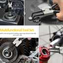 Snap Ring Pliers Set, 4pcs 7" Internal/External Circlip Pliers Kit with Straight/Bent Jaw, Heavy Duty Precision Spring Loaded Pliers for Ring Remover Retaining and Remove Hoses, Gaskets