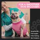 FUAMEY Recovery Suit for Dogs After Surgery,Soft Breathable Dog Bodysuit E-Collar & Cone Alternative Surgical Suit,Male Female Dog Neuter Spay Suits Anti Licking Wounds Onesie Rose Stripes XL