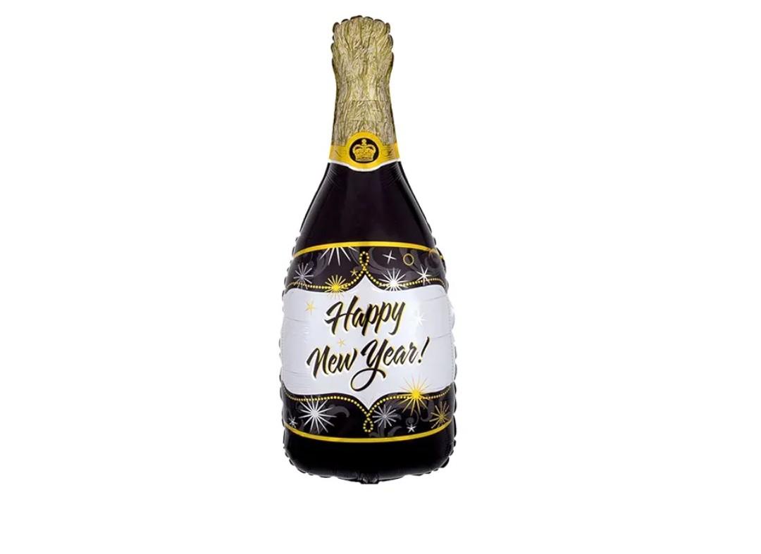Happy New Year! Champagne Bottle 36" Foil Party Balloon , 2026 balloons