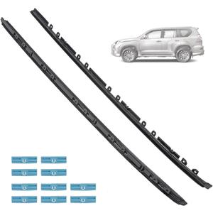 Dtomi Front Driver & Passenger Side Windshield Moulding Kit Compatible with Lexus Vehicle GX460 Land Cruiser Prado 2010-2023 Replace# 75536-60010 75535-60020 75545-53011