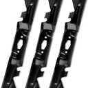 742P05094-X Mulching Blade Compatible with Cub Ca det 50'' Deck Enduro XT1-LT50 Ultima ZT1-50 ZT2-50, Lawn Mower Toothed Blade fits for Troy-Bilt Super Bronco , Replaces 490-110-C204 74205512X, 3 Pack