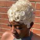 Pixie Cut Wigs for Black Women, Dark Brown Short Layered Curly Human Wigs With Bangs 150% Density Wear Go Glueless Wig for Daily Natural Looking(#4, 6 inch)