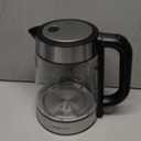 Amazon Basics Electric Kettle with Glass Carafe for Tea and Coffee, BPA-Free, Fast Boiling, Auto Shut-Off, Boil-Dry Protection, Water Level Indicator, 1.7 Liter, 1500W, Black and Silver (1.8 Quarts)