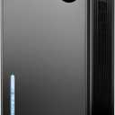 Amzart Dehumidifier, Dehumidifiers for Home (1000 sq.ft), 98 OZ Dehumidifier for Basement Bathroom Bedroom, Auto Shut Off Dehumidifiers, Timer Setting, Digital Display, Drain Hose, 7 Colors Light, Black