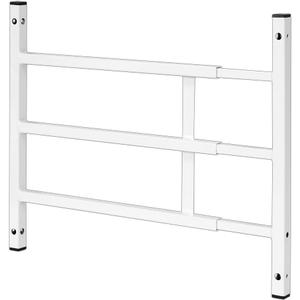 Prime-Line S 4748 Carbon Steel Fixed 3-Bar Window Grill for Home Security and Child Safety, 15-3/4 In. to 23-1/2 In., White (1 Set)