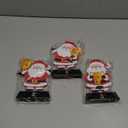 3 Pcs Christmas Contest Trophy Set Acrylic 1st 2nd 3rd 5.9'' Funny Trophies Gingerbread House Man Cookie Santa Snowman Decorating Kit Party Award for Xmas