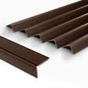 5-Pack 48 Inch Aluminum Peel and Stick Stair Nosing Brown Staircase Step Treads Anti-Slip Stair Edge Protector, Waterproof Self Adhesive Stair Nose Molding Trim for Outdoor & Indoor
