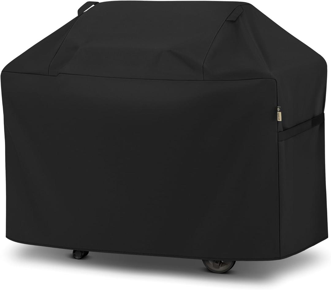 Grill Cover 64 Inch, Waterproof Heavy Duty Gas BBQ Grill Cover with Handles, Solid and Fade Resistant Compatible with Weber Charbroil Nexgrill Napoleon