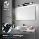 VOLISUN Modern Bathroom Vanity Light 31.5 inch, Rotatable, 18W Dimmable 5CCT Led Bathroom Light Fixture Over Mirror, Black Bar Vanity Light for Bathroom Mirror Cabinets-ETL Certificated