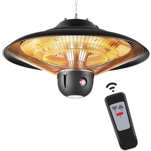 DONYER POWER Electrical Patio Heater, Ceiling Mounted, Outdoor or Indoor Use,1500W (602Black)