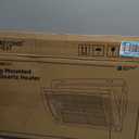 Electric Garage Heater 120V, 750/1500W Ceiling Mount Space Heater for Garage, Shop, Patio with 90 Adjustable Tilt, Dual Quartz Radiant, Safety Metal Grille and Overheat Protection, 1-Pack