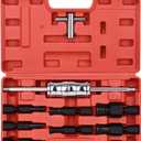 Motorcycle Blind Inner Bearing Puller Tool Kit, 8-32mm Collets Internal Bearing Removal Tool with Slide Hammer, 9 pcs Inner Bearing Extractor Kit
