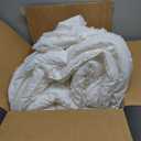 Bedsure Twin Comforter Set - White Boho Twin Comforter, Distressed Vintage Dorm Bedding Set for Kids, 2 Pieces Modern Farmhouse-Style Bed Set, Includes 1 Pillow Sham