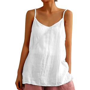 Womens Tank Tops Summer Casual Sleeveless V Neck Camisole Loose Fit Spaghetti Strap Cami Shirts, small