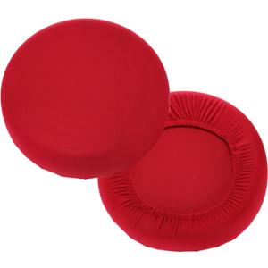 uxcell 2 Pack Stool Covers Round, 11-14 Inch Bar Stool Covers Washable Dustproof Slipcover Seat Cushion with Elastic for Bar Kitchen Living Room Decor, Red