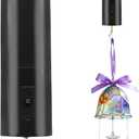 1 Pack Wind Spinner Motor Hanging Display Rotating Motor Battery Operated Multi-Purposes Rotatable Hook for Garden Outdoor Decoration(Black)