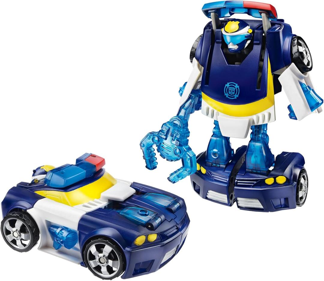 Transformers Playskool Heroes Rescue Bots Energize Chase The Police-Bot Action Figure, Ages 3-7
