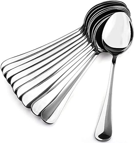 Lazooy 11Pack Serving Spoon Set 18/10 Stainless Steel Serving Utensil No Rust Large Serving Tablespoons for Buffet Banquet, Mirror-Polished, 8 Inch