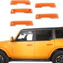 Jeliker for Bronco Door Handle Inserts Trim Cover, Tailgate Handle Cover for Ford Bronco 2021 2022 2023 Exterior Accessories Orange 5 PCS (NOT for Sport)