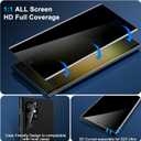 [2+2 Pack] Galaxy S23 Ultra Privacy Screen Protector, 9H Tempered Glass, Ultrasonic Fingerprint Support, 3D Curved, HD Clear Anti-Spy Film for Samsung S23 Ultra 5G Glass Screen Protector