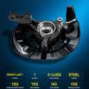 PHILTOP Front Left Steering Knuckle Wheel Hub Bearing for Toyota Highlander for 2008-2017 Toyota Highlander, 2010-2015 Lexus RX350, 2010-2015 Lexus RX450h Replaces 698433,1pc Driver Side
