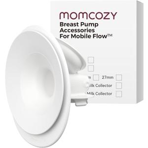Momcozy Original Replacement Accessories for Upgraded Mobile Flow | Upgraded M9,Original Upgraded M9 Breastfeeding Parts,24mm Flange,1 Pack (White)