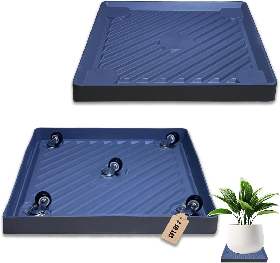 14.5 Plant Caddy with Wheels, Square Rolling Plants Stand Saucer with Hidden Casters, Indoor Plant Tray, Heavy Duty Wheeled Plant Dolly, Planter Caddies Pots Mover Holders, Gray, 2 Pack 14.5 Plant Caddy with Wheels, Square Rolling Plants Stand Saucer with Hidden Casters, Indoor Plant Tray, Heavy Duty Wheeled Plant Dolly, Planter Caddies Pots Mover Holders, Gray, 2 Pack
