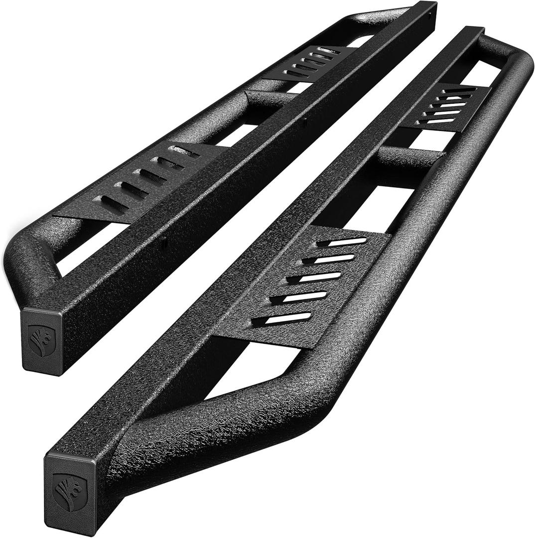 Tyger Auto Trax Side Steps Compatible with 2024-2026 Toyota Tacoma (Fits Hybrid) | Double Cab | TG-TX7T29678 | Textured Black Rail Running Board