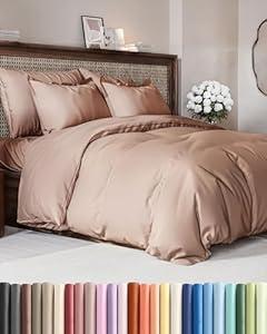 Duvet Cover King Size - Extra Soft King Size Duvet Cover - Lightweight, Breathable & Cozy - Easy Care & Fade Free with Zipper Closures & Ties - 104" x 90" Inches - (Mauve) Comforter Not Included